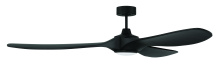 Craftmade EVY72FB3-NWF - Envy 72" 3-Blade Indoor/Outdoor (Damp) Ceiling Fan in Flat Black w/ Flat Black Blades