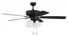 Craftmade P114ESP5-52ESPWLN - Pro Plus 114 52" 5-Blade Ceiling Fan in Espresso w/ Espresso/Walnut Blades; Integrated Light Kit