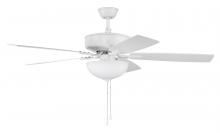 Craftmade P211W5-52WWOK - Pro Plus 211 52" 5-Blade Ceiling Fan in White w/ White/Washed Oak Blades