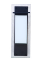 Craftmade ZA2522-SSMN-LED - Heights 1 Light Large Outdoor LED Wall Lantern in Stainless Steel/Midnight