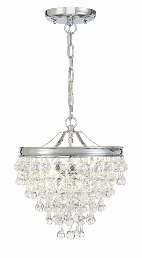 Calypso 13'' Crystal Teardrop Polished Chrome Chandelier