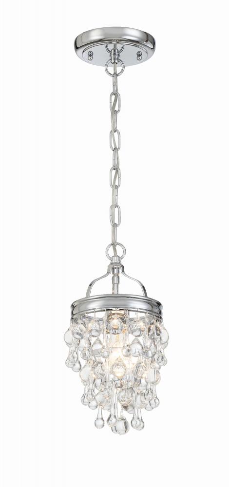 Calypso 7.25'' Crystal Teardrop Polished Chrome Chandelier