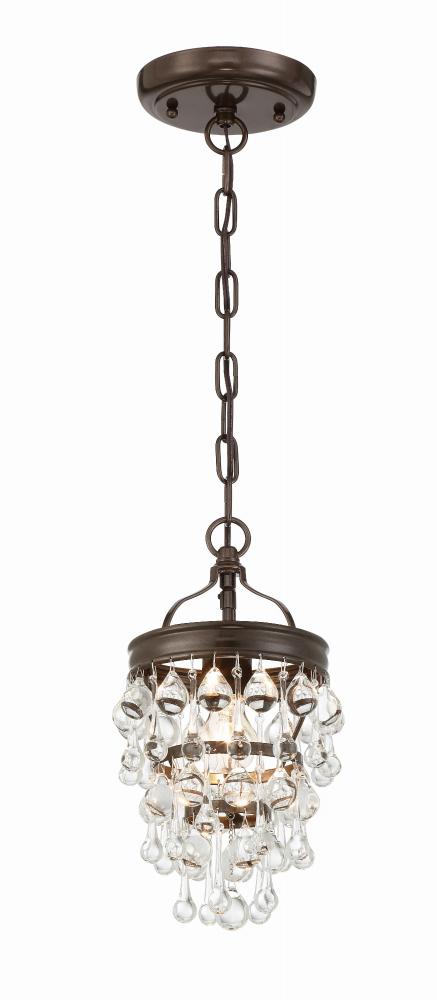 Calypso 7.25'' Crystal Teardrop Vibrant Bronze Chandelier