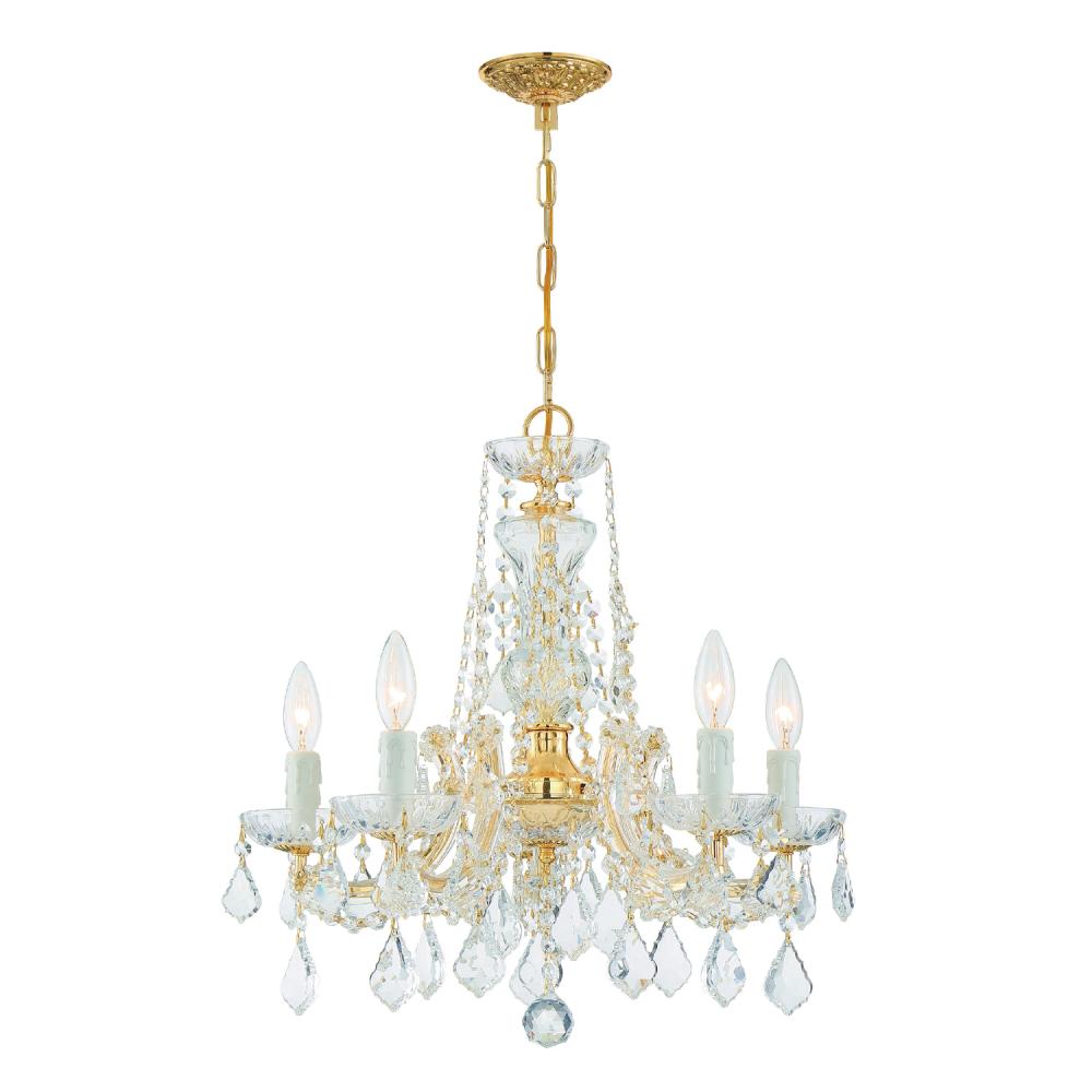 Maria Theresa 20'' Swarovski Spectra Crystal Gold Chandelier