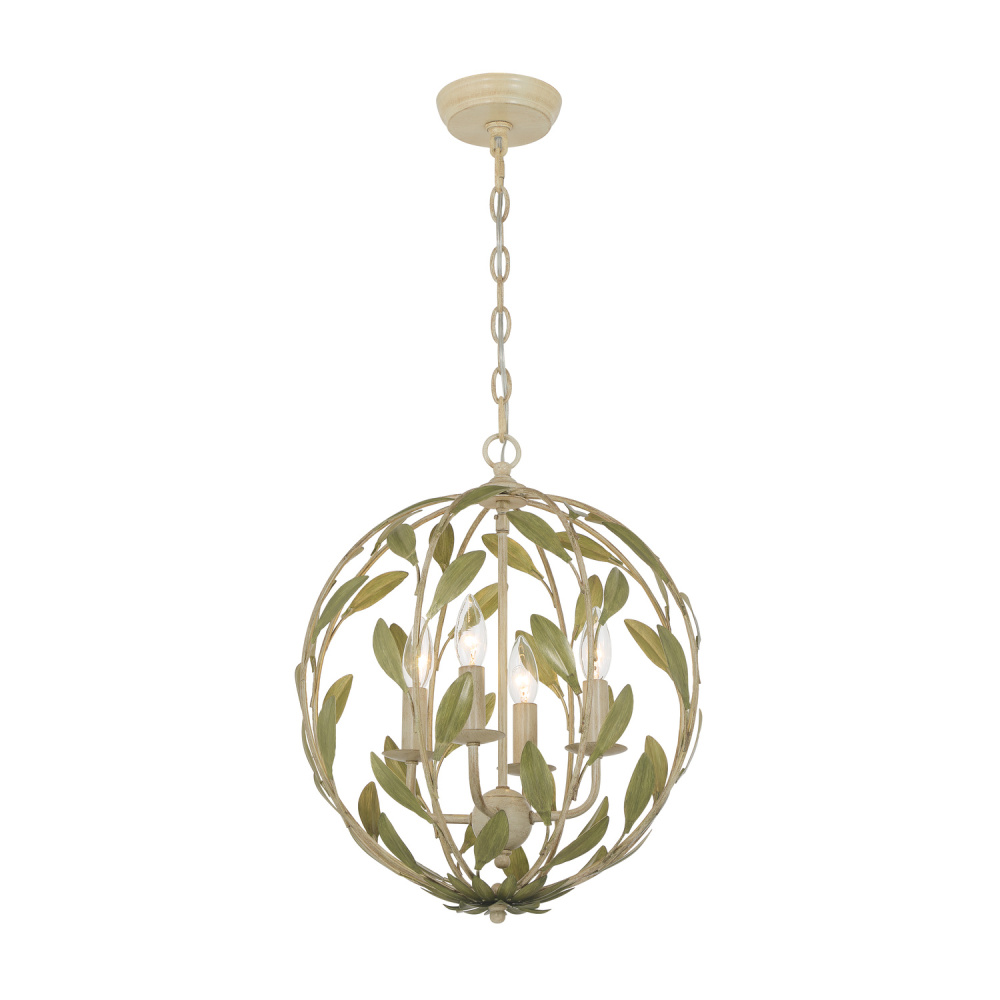 Broche 16'' Champagne Green Tea Chandelier