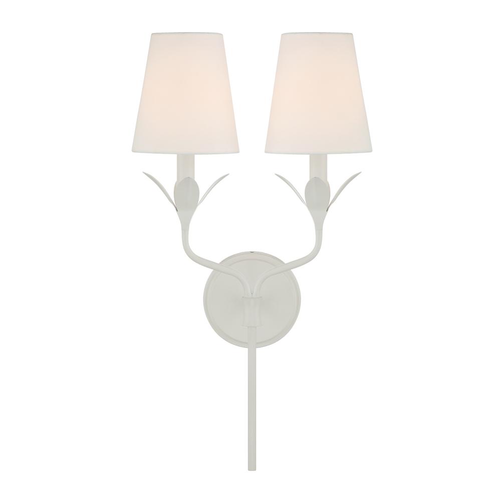 Broche 12'' Matte White Sconce