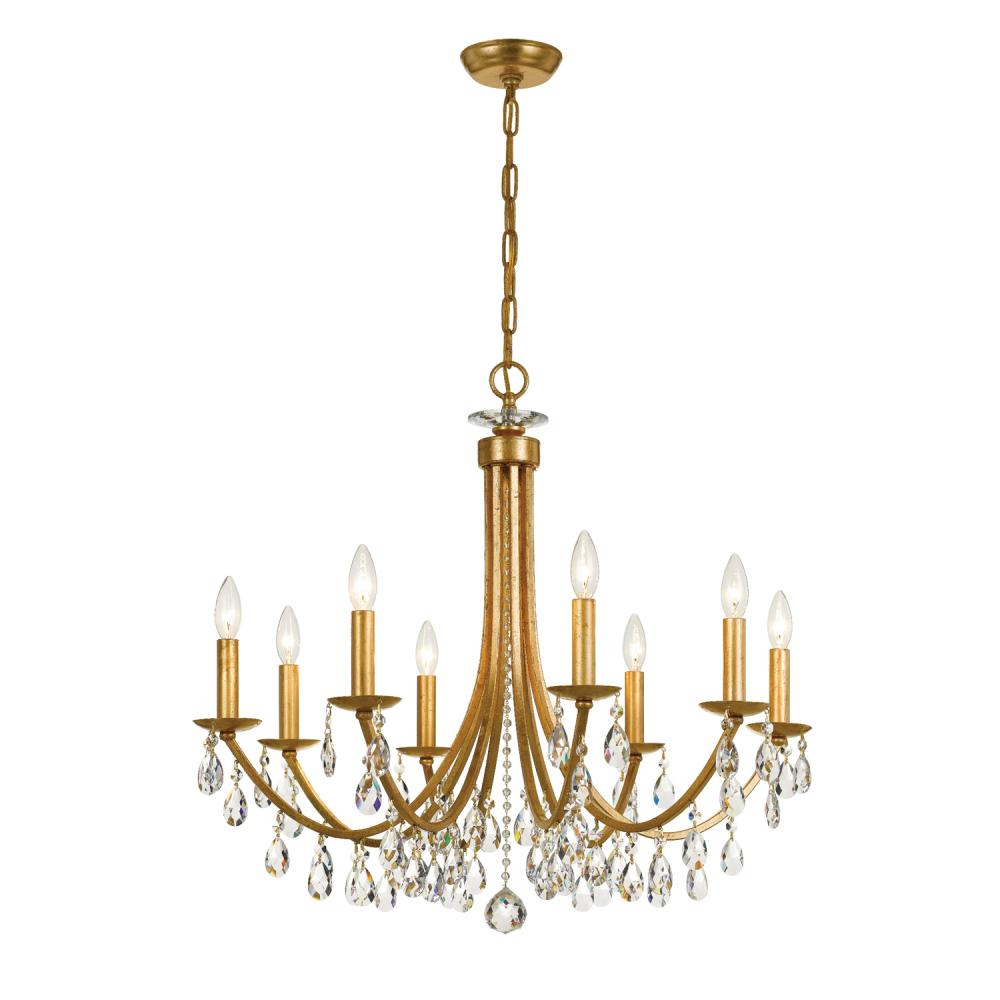 Bridgehampton 28'' Swarovski Spectra Crystal Antique Gold Chandelier