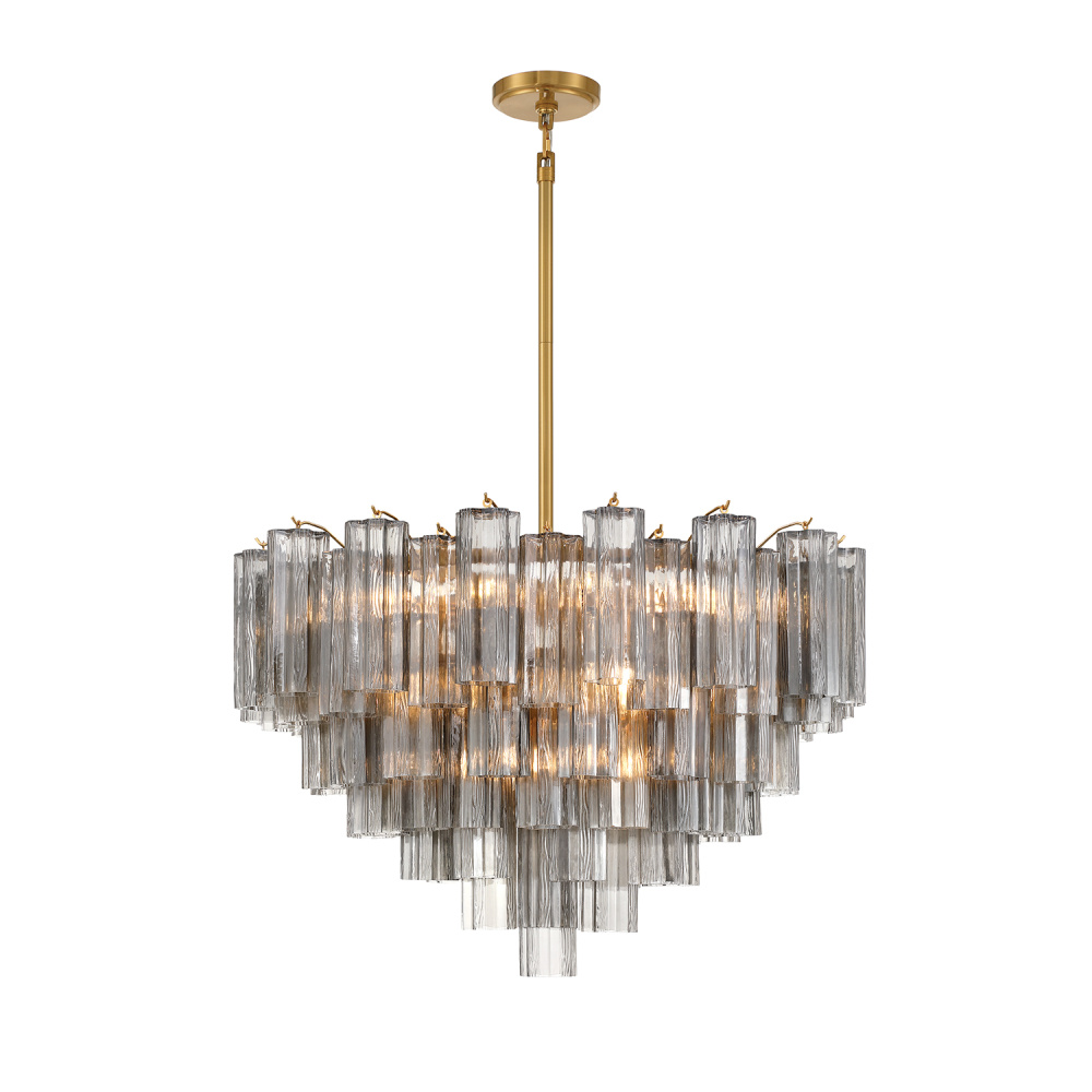 Addis 16 Light Aged Brass Chandelier
