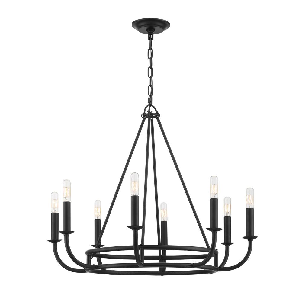 Bailey 28'' Matte Black Chandelier
