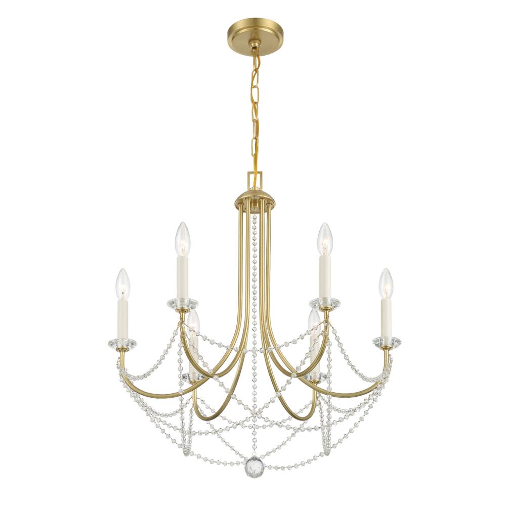 Delilah 24'' Aged Brass Chandelier