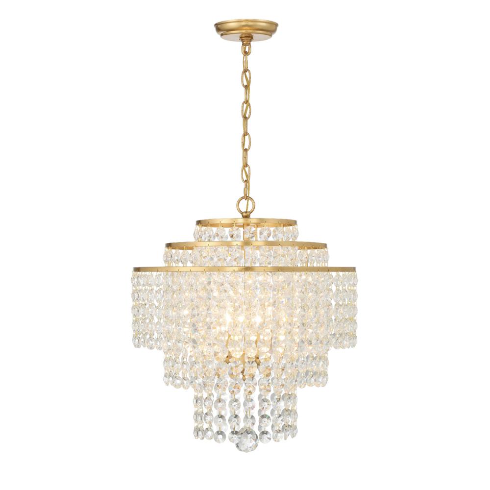 Gabrielle 18'' Antique Gold Chandelier