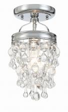 Crystorama 131-CH_CEILING - Calypso 7.25'' Crystal Teardrop Polished Chrome Semi Flush Mount