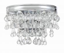 Crystorama 132-CH - Calypso 10.75'' Crystal Teardrop Polished Chrome Sconce