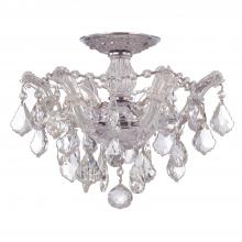 Crystorama 4430-CH-CL-MWP - Maria Theresa 13.5'' Hand Cut Crystal Polished Chrome Semi Flush Mount
