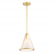 Crystorama FUL-900-GA - Fulton 1 Light Antique Gold Mini Pendant