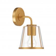 Crystorama FUL-911-GA-CL - Fulton 1 Light Antique Gold Sconce