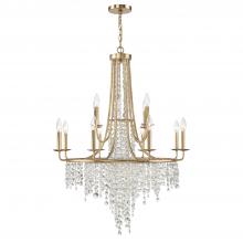 Crystorama GAB-B7312-GA - Gabrielle 12 Light Antique Gold Chandelier