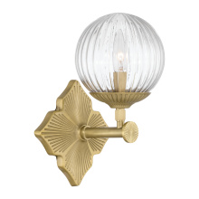 Crystorama ORY-1001-AG-CL - Orly 7.5'' Aged Brass Sconce