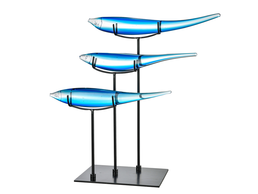 20X8X19 3PC BLUE FISH