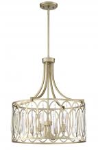 Designers Fountain 94431-SG - Hutton Collection - 4 Light - Pendant (Inverted) - 21"W - 24"H - Sterling Gold Finish