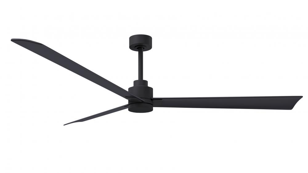 Alessandra - 72" Three Blade Transitional Ceiling Fan - Matte Black Finish - Matte Black Blades