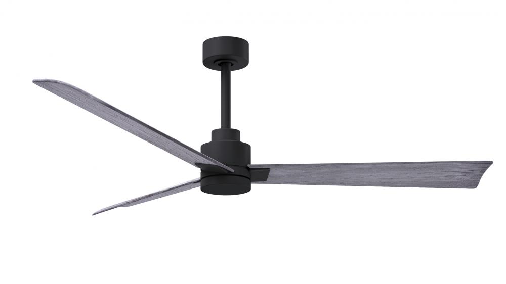 Alessandra - 56" Three Blade Transitional Ceiling Fan - Matte Black Finish - Barn Wood Tone Blad