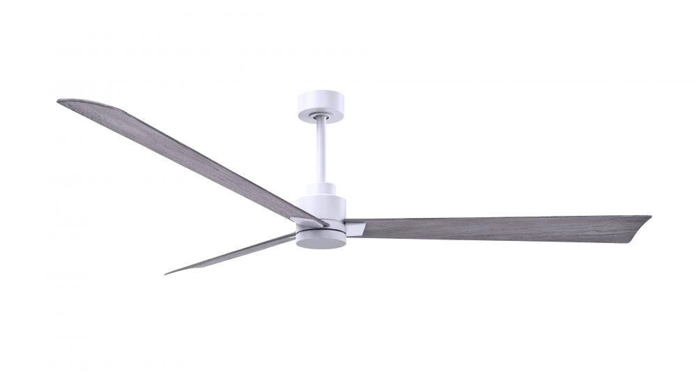 Alessandra - 72" Three Blade Transitional Ceiling Fan - Matte White Finish - Barn Wood Tone Blad