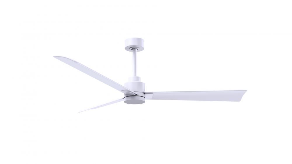 Alessandra - 56" Three Blade Transitional Ceiling Fan - Matte White Finish - Matte White Blades