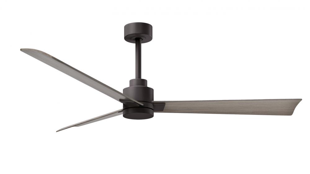 Alessandra - 56" Three Blade Transitional Ceiling Fan - Textured Bronze Finish