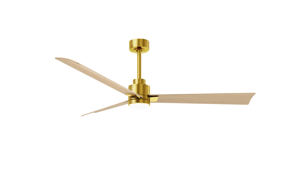 Alessandra - 56" Three Blade Transitional Ceiling Fan - 5CCT Integrated LED - Brushed Brass Fini