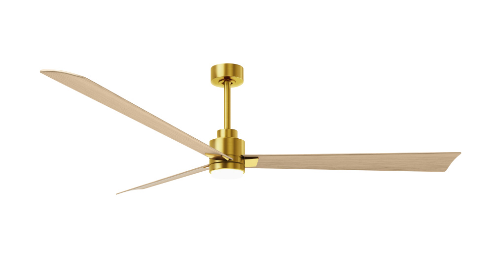 Alessandra - 72" Three Blade Transitional Ceiling Fan - 5CCT Integrated LED - Brushed Brass Fini