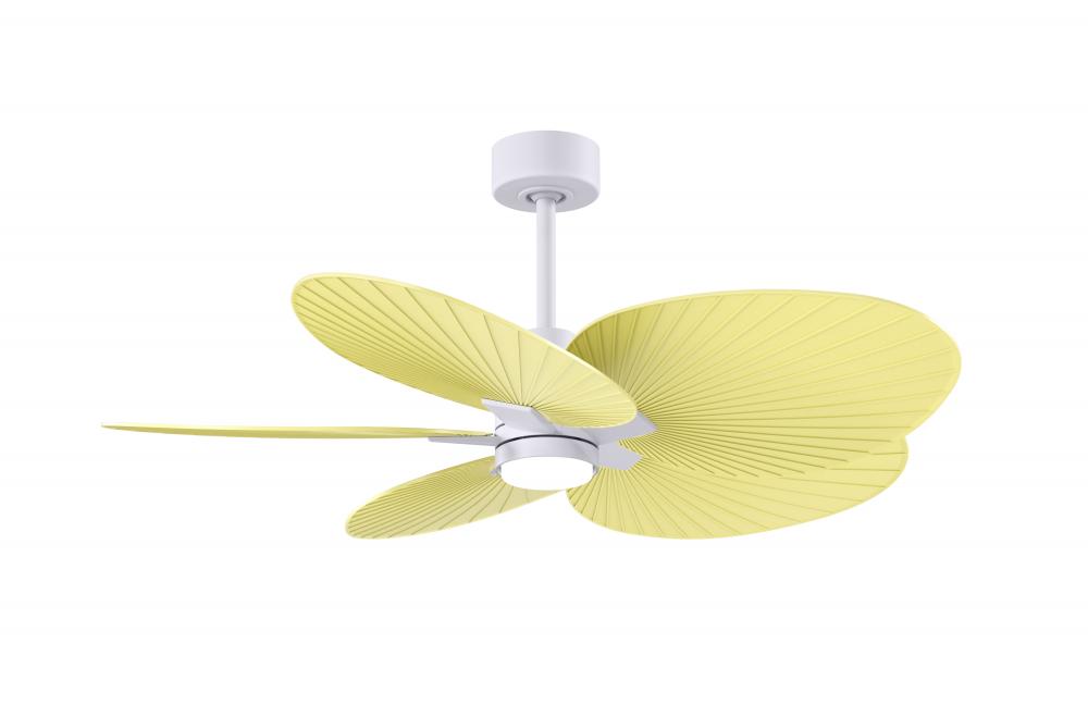 Alessandra Tropical - Five Blade Ceiling Fan - 5CCT Integrated LED - Matte White Finish