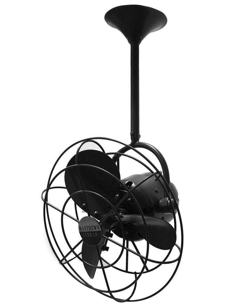 Bianca Direcional - Directional Ceiling Fan - Matte Black Finish - Metal Blades