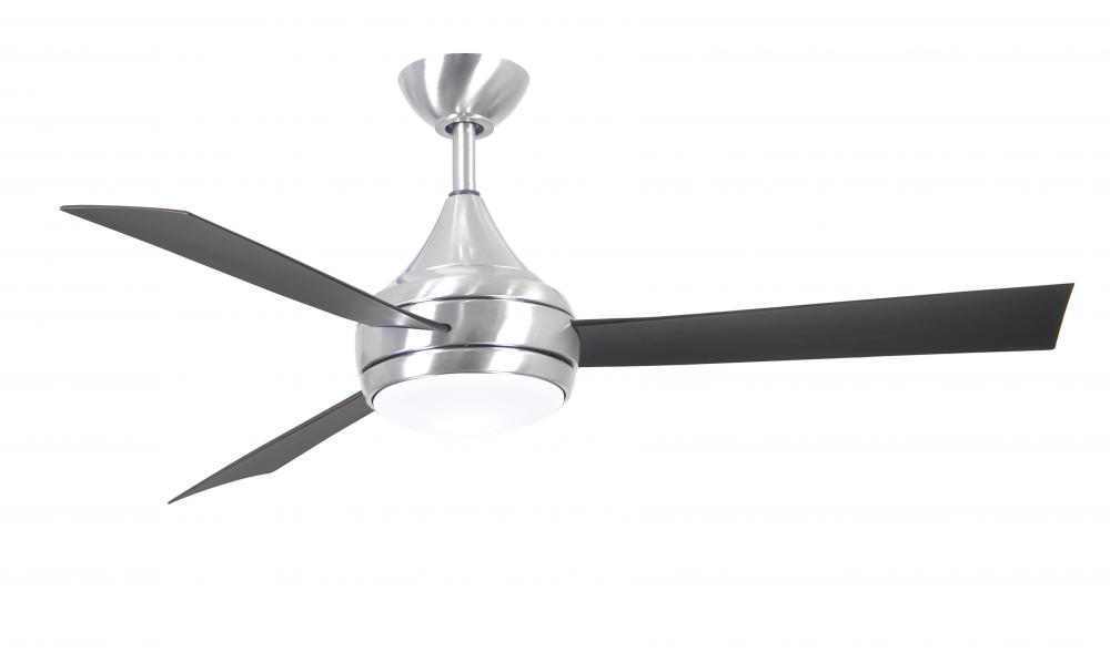 Donaire-Three Blade Paddle Fan-Integrated LED-Brushed Stainless Finish-Brushed Bronze Blades