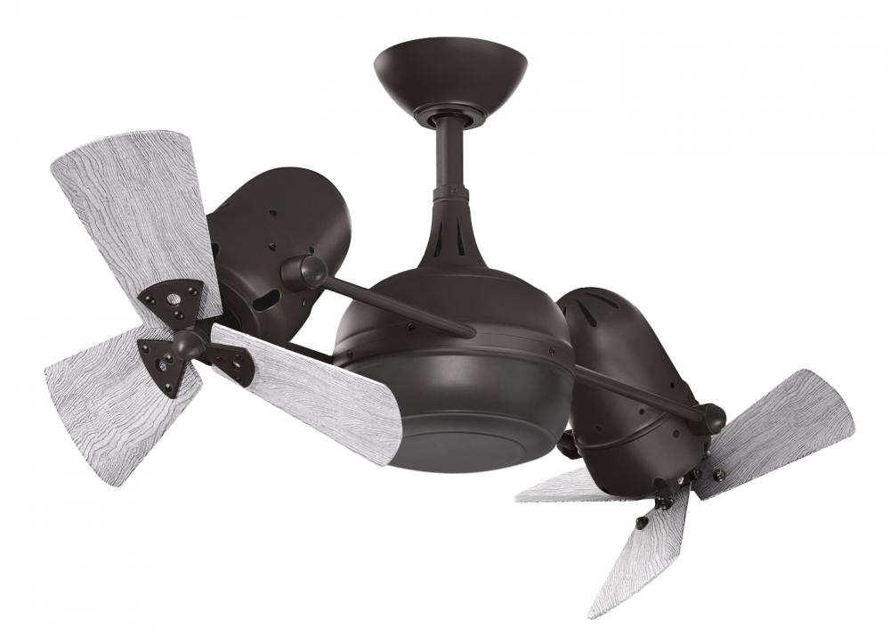 Dagny - Rotational Ceiling Fan - Textured Bronze Finish - Barn Wood Tone Wood Blades