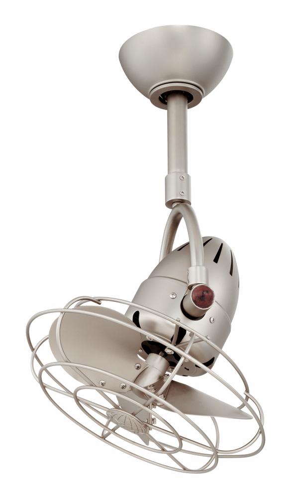 Diane - Brushed Nickel - Metal Blades - 10" Downrod