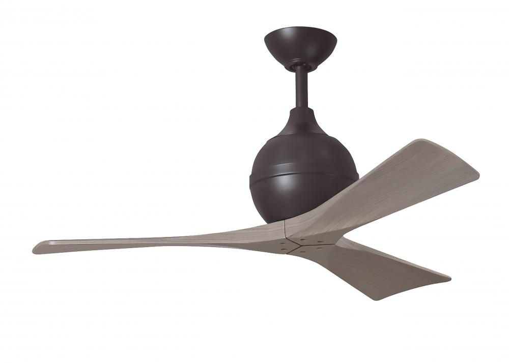 Irene-3 - Three Blade Paddle Fan - 42" - Textured Bronze Finish - Gray Ash Tone Blades