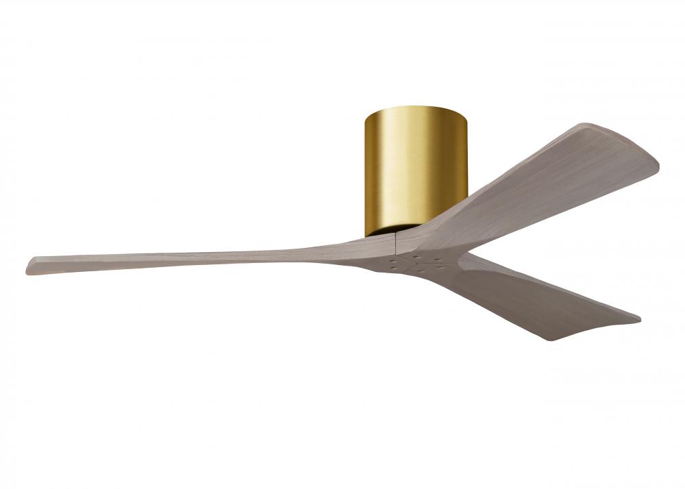 Irene - 3H - Brushed Brass - Gray Ash Tone Blades - 52" Blades