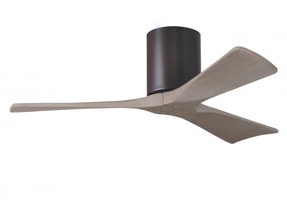 Irene-3H - Three Blade Flush Mount Paddle Fan - 42" -Textured Bronze Finish