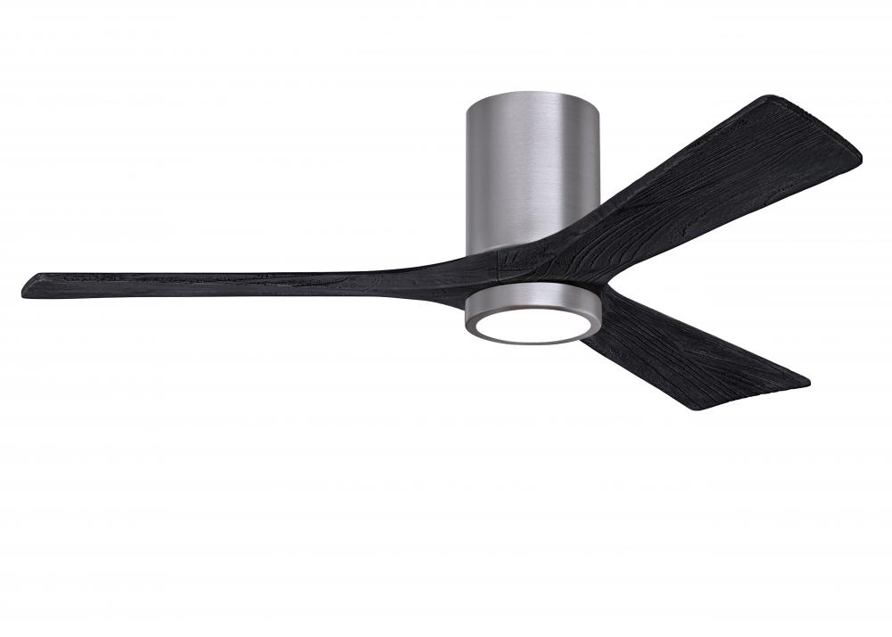 Irene-3HLK - 52" Three Blade Flush Mount Paddle Fan - 5CCT Integrated LED - Brushed Pewter Finis