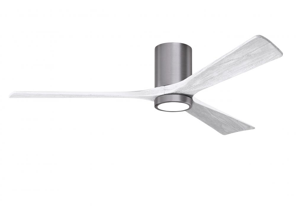 Irene-3HLK-60" Three Blade Flush Mount Paddle Fan-5CCT Integrated LED-Brushed Pewter Finish