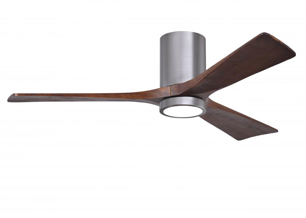 Irene-3HLK-52" Three Blade Flush Mount Paddle Fan-5CCT Integrated LED-Brushed Pewter Finish