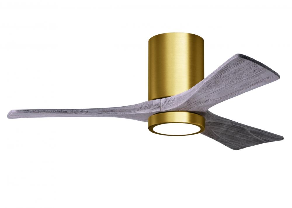 Irene-3HLK-42" Three Blade Flush Mount Paddle Fan-5CCT Integrated LED-Brushed Brass Finish