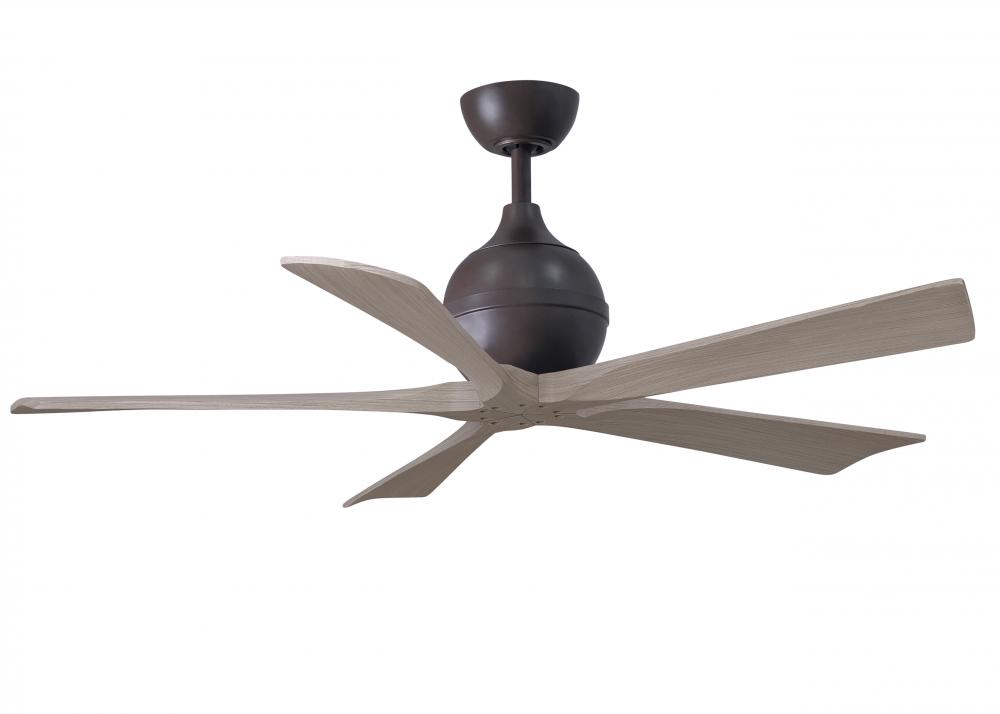 Irene-5 - 52" Five Blade Paddle Fan - Textured Bronze Finish - Gray Ash Tone Blades