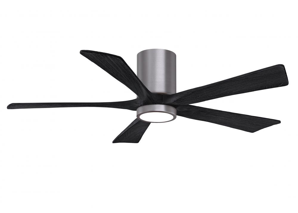 Irene-5HLK - 52" Five Blade Flush Mount Paddle Fan - 5CCT Integrated LED - Brushed Pewter Finish