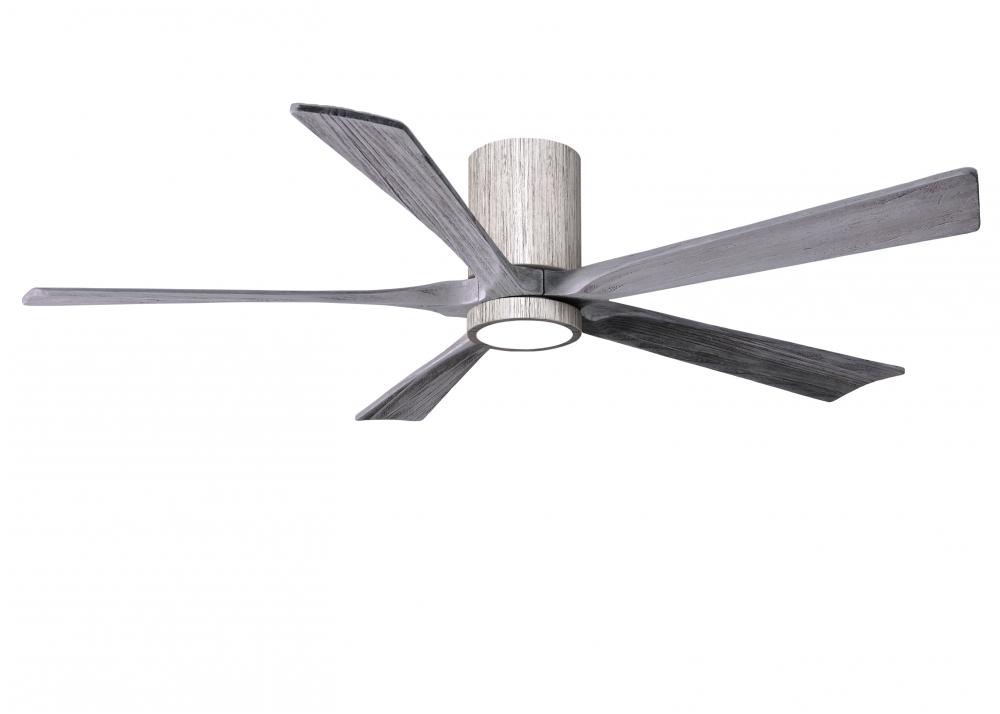 Irene-5HLK - 60" Five Blade Flush Mount Paddle Fan - 5CCT Integrated LED - Barn Wood Tone Finish