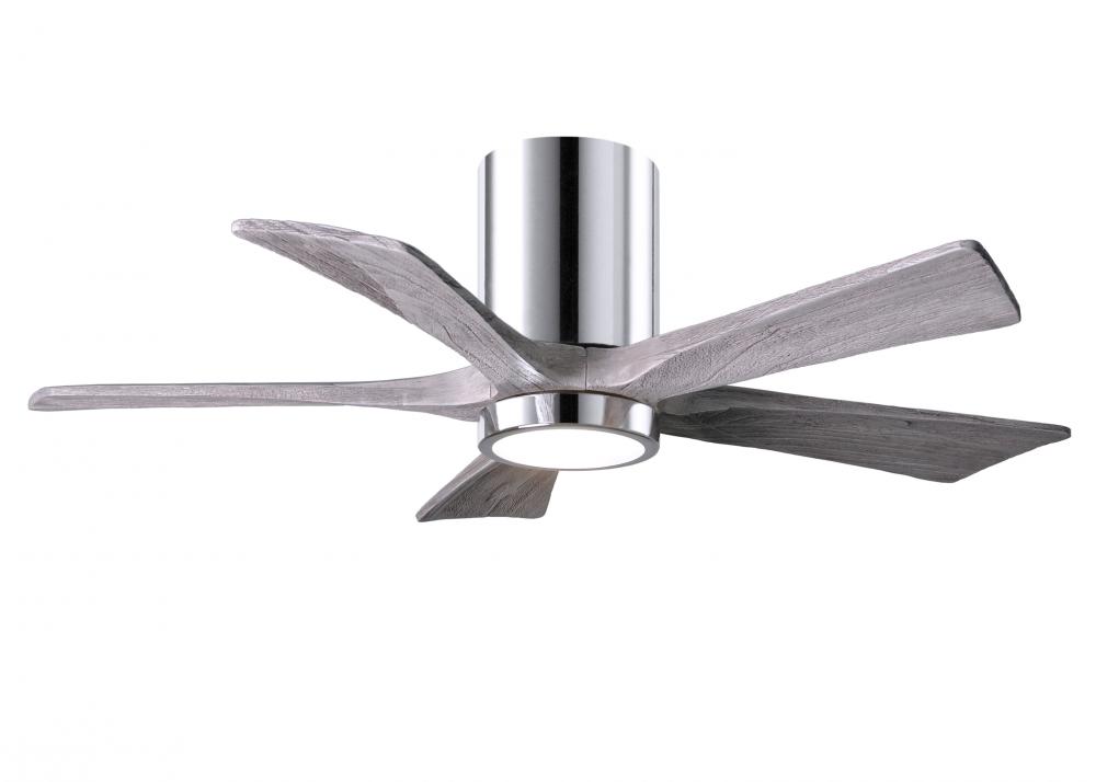 Irene-5HLK - 42" Five Blade Flush Mount Paddle Fan - 5CCT Integrated LED - Polished Chrome Finis