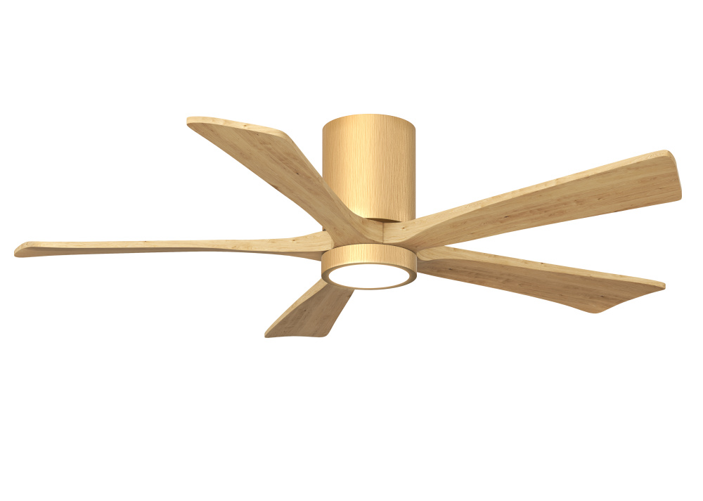 Irene-5HLK - 52" Five Blade Flush Mount Paddle Fan - 5CCT Integrated LED - Polished Chrome Finis