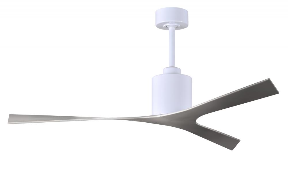 Molly - Ceiling Fan - Gloss White Finish - Brushed Nickel Blades