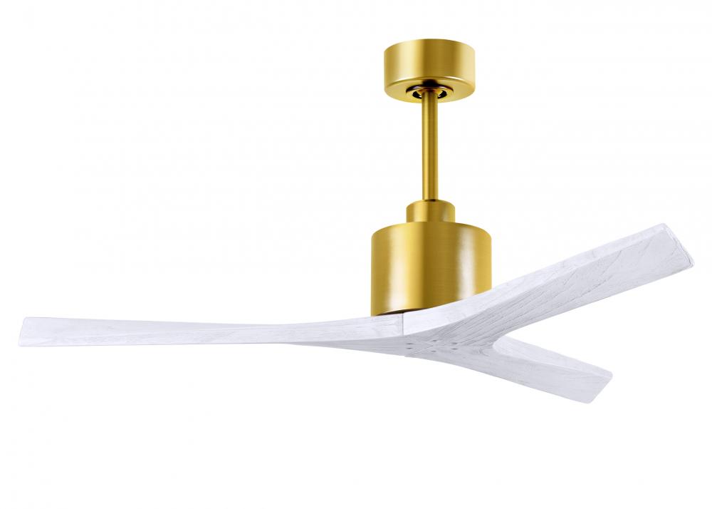 Mollywood - 52" Ceiling Fan - Brushed Brass Finish - Matte White Blades